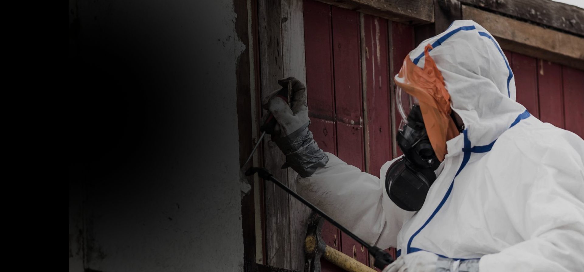 A2Z Environmental asbestos abatement technician at work
