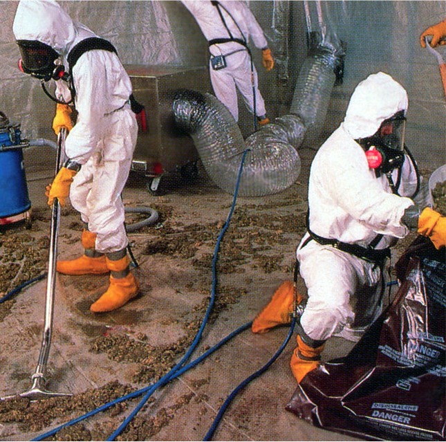Danger asbestos containment