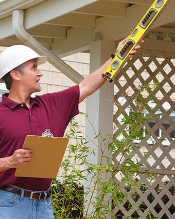 Inspector conducting a pre-demolition survey